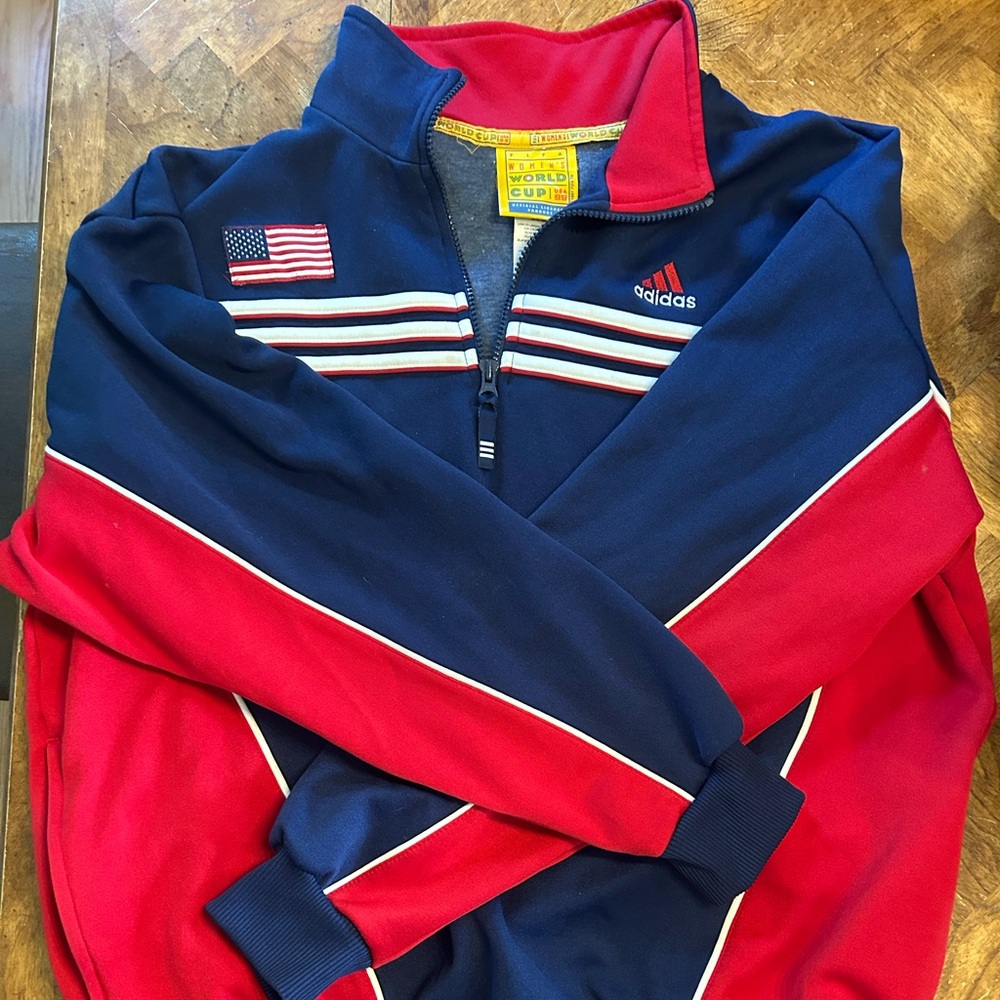 Vintage Adidas Women's 1999 World Cup 1/4 Zip Jacket